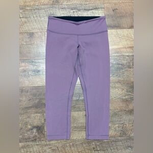 Lululemon Wunder Under Purple Cropped Leggings Size 6
